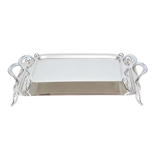 صواني تقديم استانلس برجل 2 قطعة - الصورة 3