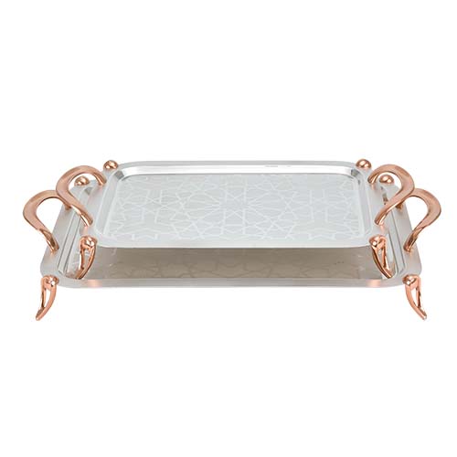 صواني تقديم استانلس برجل 2 قطعة