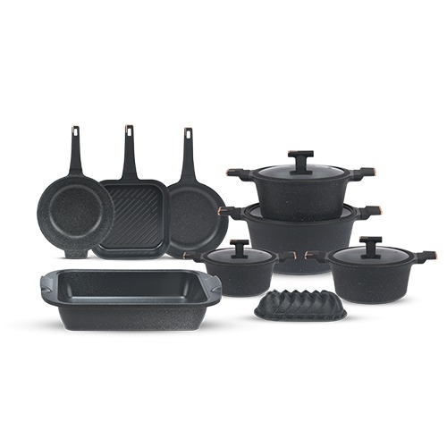 طقم جرانيت نيوكلاين مدور 13 قطعه