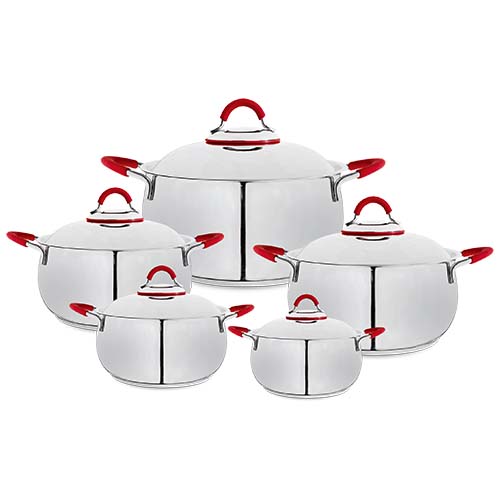 طقم حلل استانلس كيتشنوفا 10 قطع