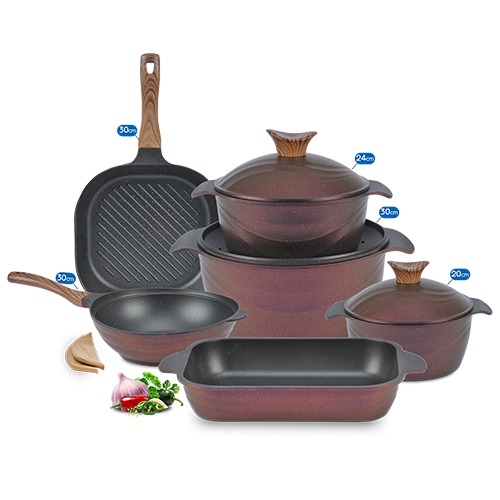 طقم نيوكلاين 9 قطع جرانيت