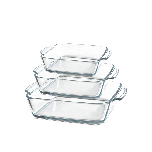 طقم طواجن بايركس سيماكس مربع 3 قطع