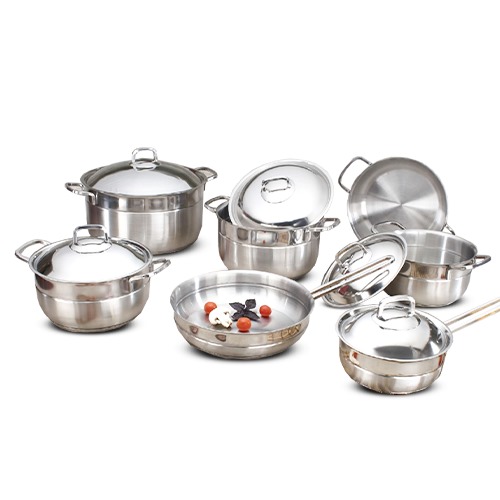 طقم حلل ستانلس12 قطعة كيتشينوفا