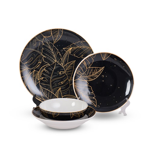 طقم عشاء بورسلين من نيوكلاين 24 قطعة