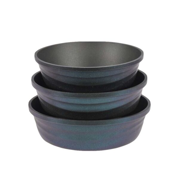 طقم صواني جرانيت نيوكلاين مدور 3 قطع