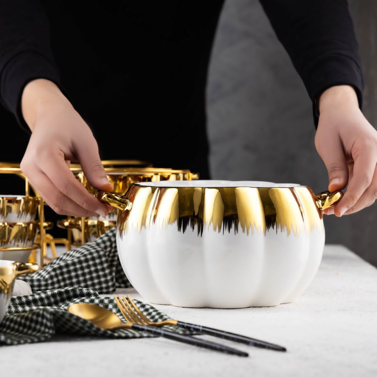 حله شوربة بالغطا + 6 بولات بورسلين بيور - الصورة 2