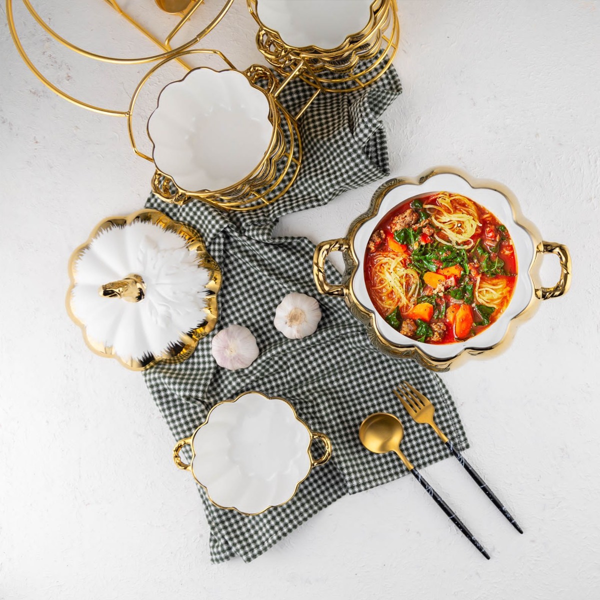 حله شوربة بالغطا + 6 بولات بورسلين بيور - الصورة 5