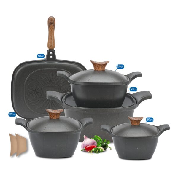 طقم نيوكلاين 10 قطعه مربع