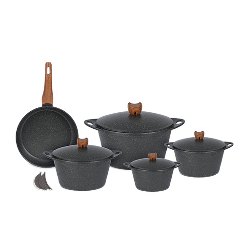 طقم كتشينوفا داي كاست 9 قطع مدور