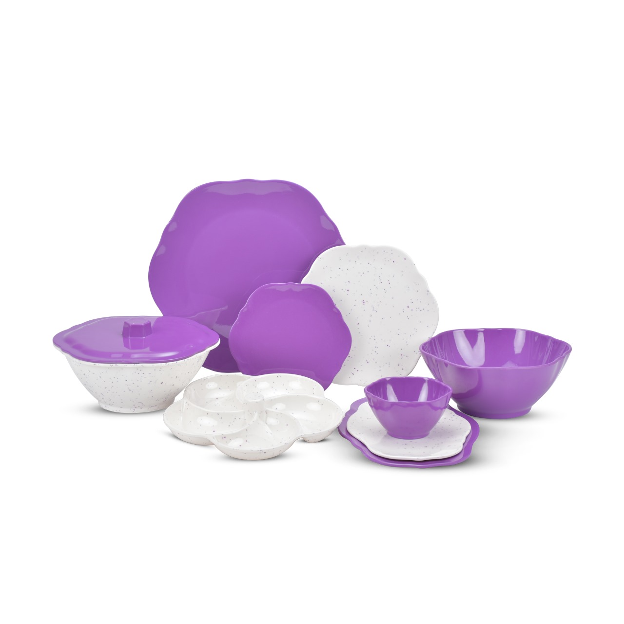 طقم ميلامين دايموند 38 قطعة - الصورة 3