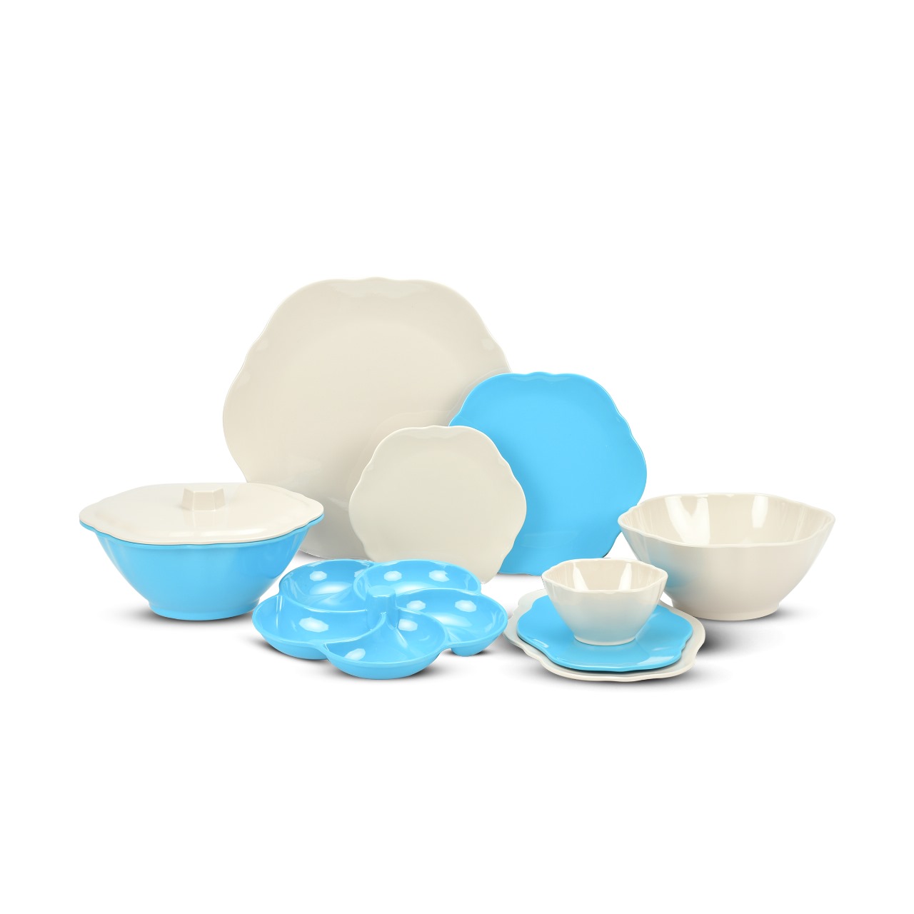 طقم ميلامين دايموند 38 قطعة - الصورة 4