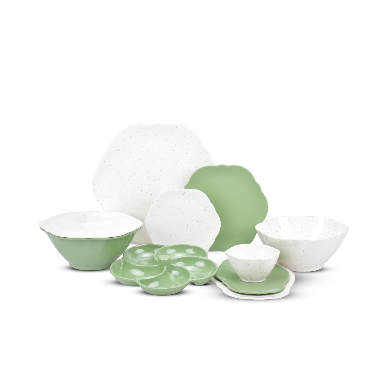 طقم ميلامين دايموند 38 قطعة - الصورة 6