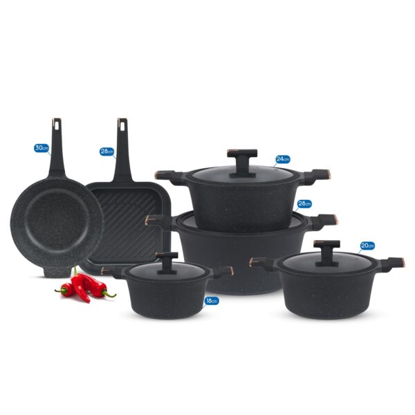 طقم نيوكلاين 10 قطع بغطاء بايركس