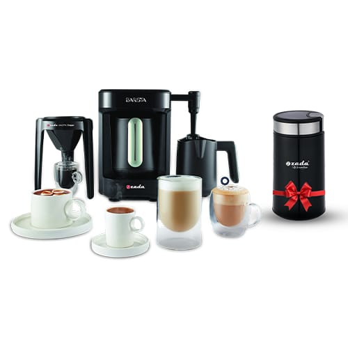 ماكينة القهوة باريستا من زادا عليها مطحنة توابل هدية