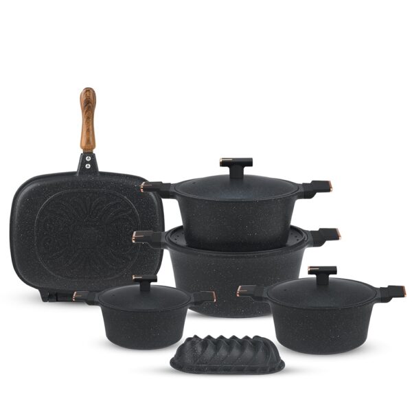 طقم جرانيت 10 ق مدور فانتوم بغطا بايركس