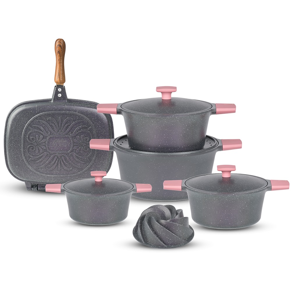 طقم جرانيت 10 ق مدور فانتوم بغطا بايركس - الصورة 4