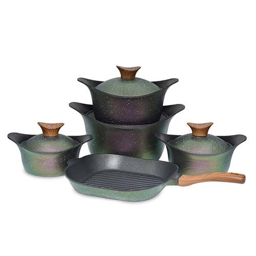 طقم نيوكلاين 9 قطع مدور بالجريل - الصورة 7